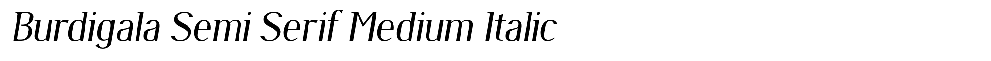 Burdigala Semi Serif Medium Italic image